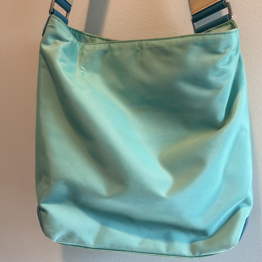Tumi Mint Green Shoulder Bag with Blue Strap - Picture 5 of 13